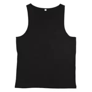 One By Mantis Unisex Drop Armhole Vest Top (M) (Black)