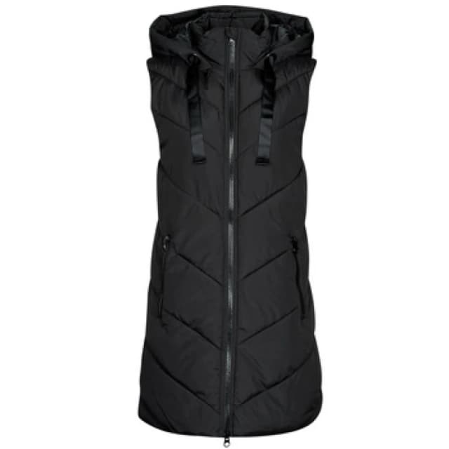 JDY JDYSKYLAR PADDED HOOD WAISTCOAT OTW womens Jacket in Black
