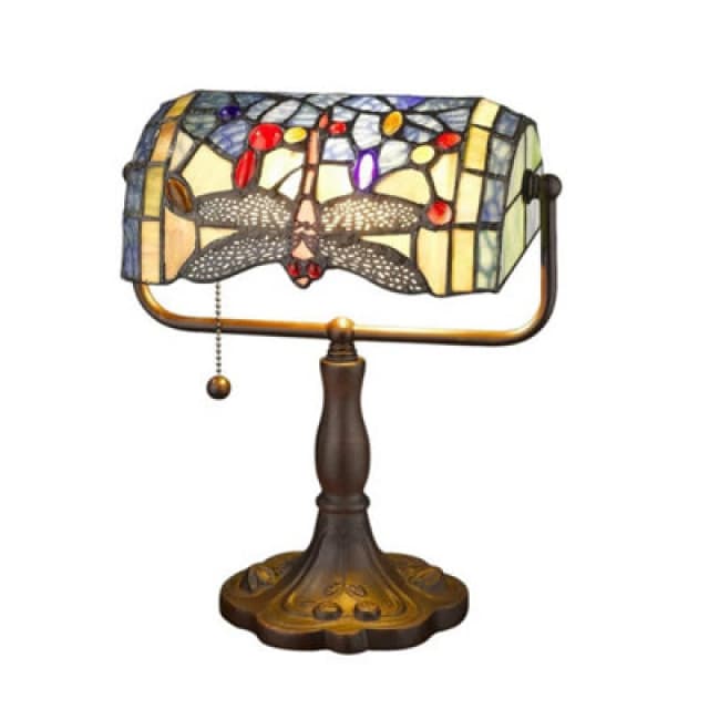 MSL 12" DRAGONFLY TIFFANY LAMP