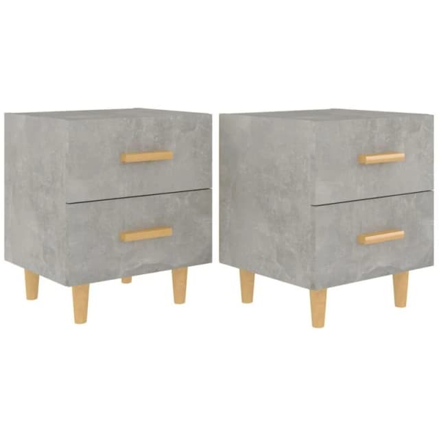 VIDAXL Bed Cabinets 2 pcs Concrete Grey 40x35x47.5cm Vidaxl 8720286971529
