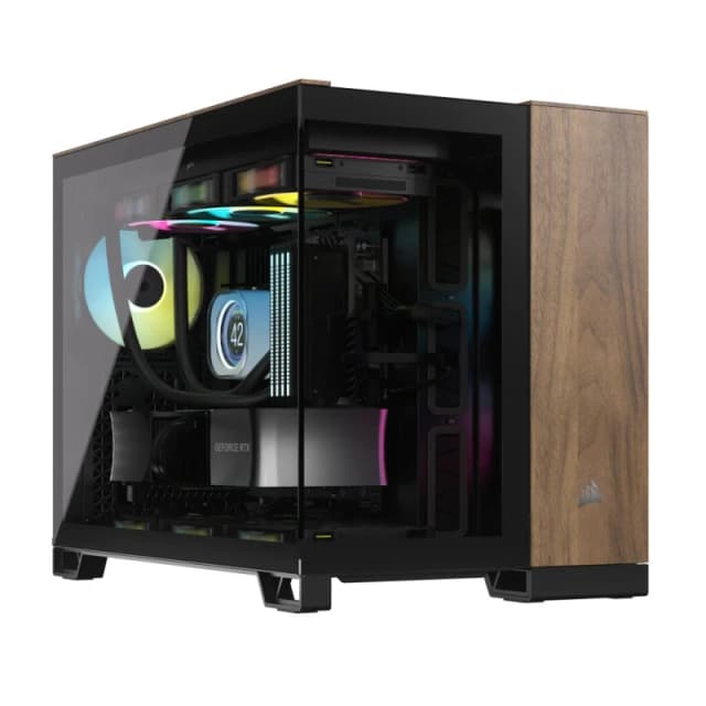 Corsair 2500X Walnut Mid Tower Case - Black