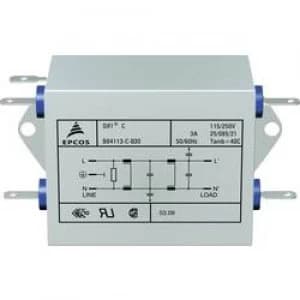 EMI filter flame retardant 250 V AC 3 A 4.7 mH L