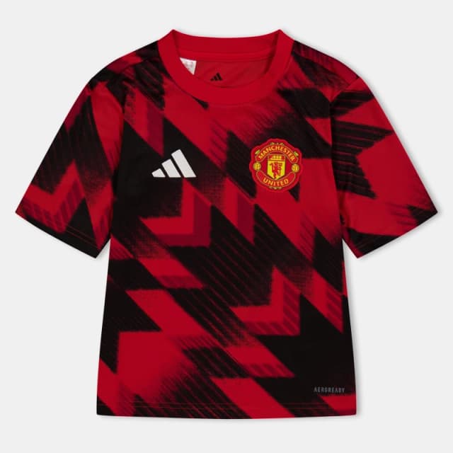 adidas Manchester United Pre Match Shirt 2025 2026 Juniors Red male 7-8 Years