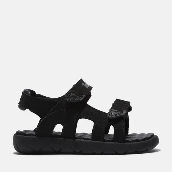 Timberland Perkins Row Sandal For Toddler In Black Monochrome Black Kids, Size 11