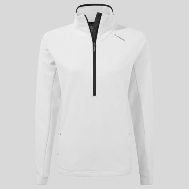 Craghoppers Womens Crag Dynamic Pro 1/4 Zip Fleece Optic White female 14 (L)