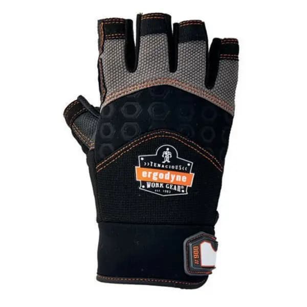 Ergodyne Ergodyne Impact Fingerless Gloves 1 Pair Black/Grey L EY900L