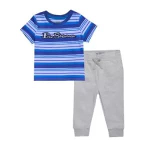 Ben Sherman Ben Strpe T & Jg Set Bb99 - Blue