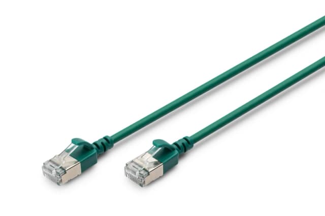 Digitus CAT 6A F-FTP Slim patch cord. 0.3m. green