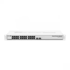Mikrotik CSS326-24G-2S+RM network switch Managed Gigabit Ethernet (10/100/1000) White 1U Power over Ethernet (PoE) UK Plug