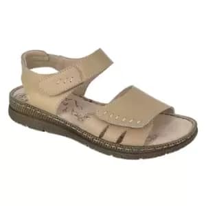 Boulevard Womens/Ladies Leather Sandals (5 UK) (Beige)