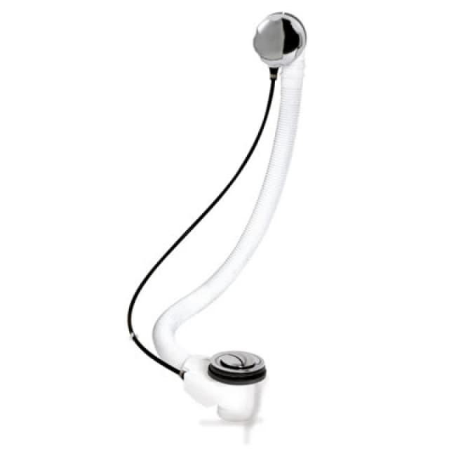 Balterley Extended Pop Up Bath Waste Overflow for Baths up to 10mm Thick Silver unisex