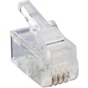 Lumberg P 126 Modular Plug 4p4c RJ10 Plug straight Transparent