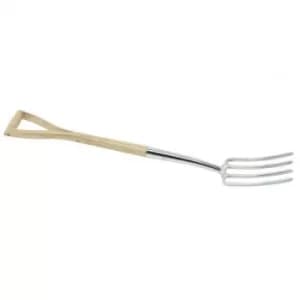 Draper Heritage Stainless Steel Border Fork with Ash Handle