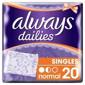 Always Dailies Fold Wrap Normal Pantyliner 20PK