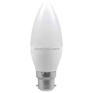 Crompton Lamps LED Candle 5.5W B22 Warm White Opal (40W Eqv)