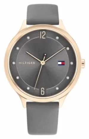 Tommy Hilfiger Grace Grey Leather Strap Grey Dial 1782430 Watch