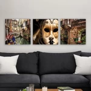 drprc6000 Multicolor Decorative Canvas Painting (3 Pieces)