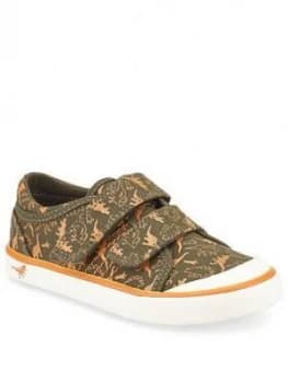 Start-Rite Boys Jurassic Canvas Strap Plimsoll - Green