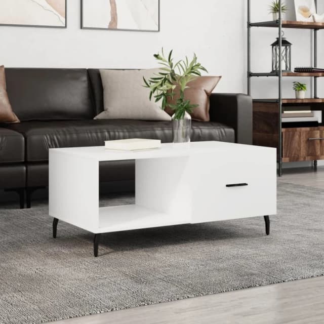Vidaxl Coffee Table White 90X50X40 Cm Engineered Wood, White 829228