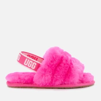 UGG Toddlers Fluff Yeah Slide Slippers - Rock Rose - UK 5 Toddler