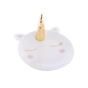 Sass & Belle Rainbow Unicorn Gold Horn Trinket Dish