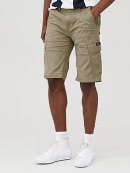 Superdry Core Cargo Shorts - Beige, Size 28, Men