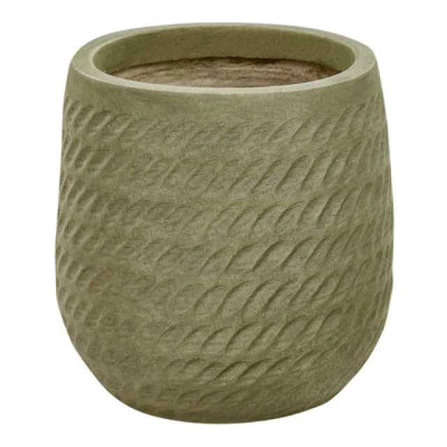 Beliani Plant Pot Livadia 19cm Olive Green