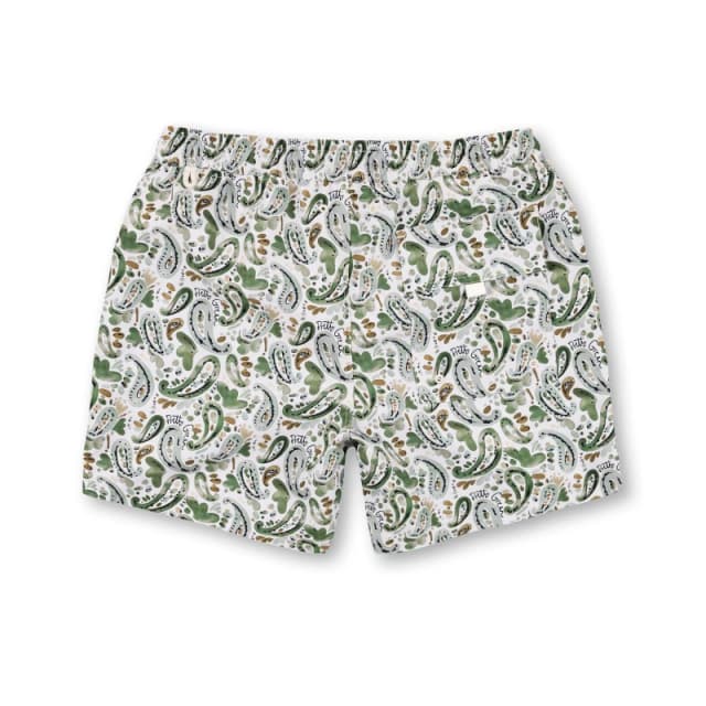 Pretty Green Mens Aquarelle Swim Shorts Stone male Small