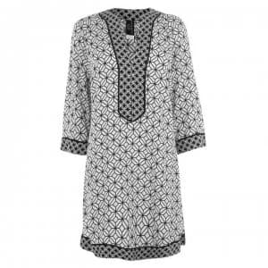 Jets Modler Print Kaftan - BLACK/WHITE
