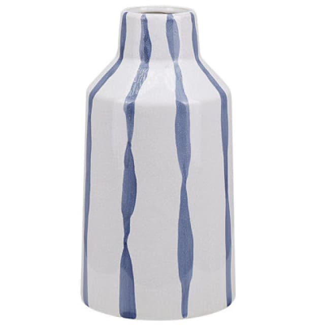 Beliani Flower Vase Assus Stoneware 22cm White