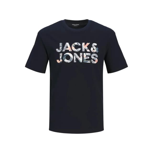 jack & jones Relaxed T-Shirt with Floral Logo Dark Blue Men S;M