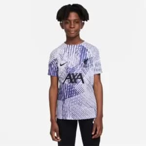 Nike Liverpool Away Pre Match Top 2022 2023 Juniors - Purple