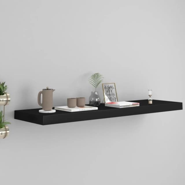 VIDAXL Vidaxl - Floating Wall Shelf Black 90x23.5x3.8cm mdf 8720286074695
