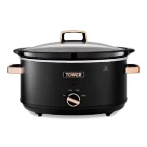 Tower 6.5L Black Cavaletto Slow Cooker Black