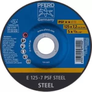 PFERD 69298071 E 125-7 PSF STEEL Grinding disc (off-set) Diameter 125mm 5 pc(s)