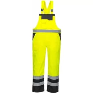 Portwest - S488 - Yellow/Black Hi-Vis Contrast Bib & Brace - Unlined sz 4XL Coverall