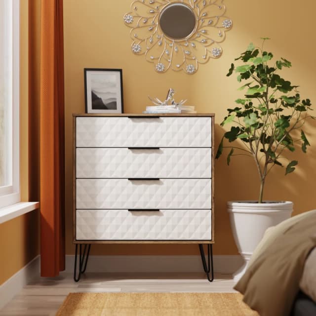 Ready Assembled 2 U Islay 4 Drawer Chest (Ready Assembled) in White Size: Medium White Unisex Medium