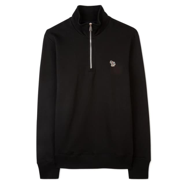Paul Smith Regular Half Zip Sweatshirt - Black M