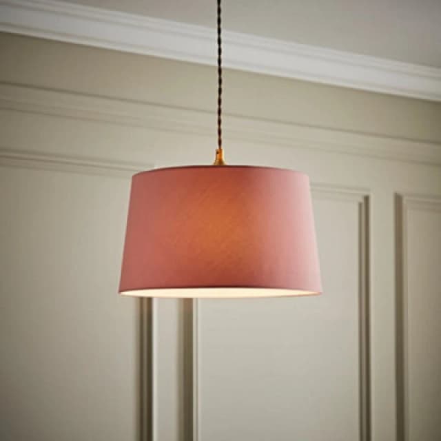 ValueLights ValueLights Aspen Blush Pink Tapered Easy Fit Pendant Lamp Shade in Pale Pink Size: Medium Pale Pink Medium Unisex 5016529274018