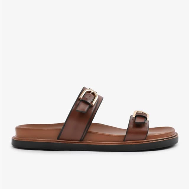 Wheres That From TanPU Abrina Flatform Sandal Wit Tan female 3