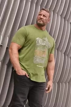 Motorcycle Print T-Shirt