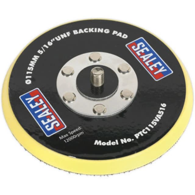 Loops 115mm Hook and Loop Backing Pad - 5/16 Inch UNF Thread - Buffing and Polishing Multi