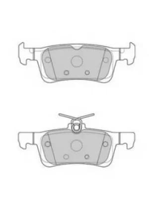 Ferodo FDB4695 Brake Pad Set Rear Axle Premier Car