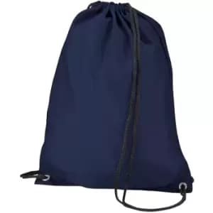 Budget Water Resistant Sports Gymsac Drawstring Bag (11L) (One Size) (Navy) - Bagbase