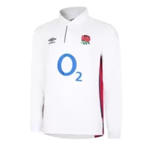 Umbro England Long Sleeve Classic Rugby Shirt 2021 2022 - White