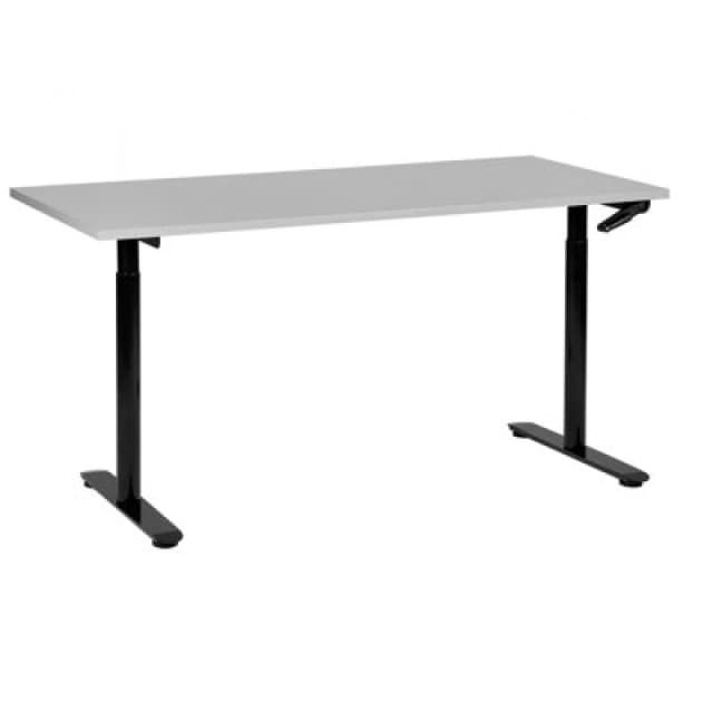 Beliani Manual Adjustable Standing Desk Destinas Grey/ Black 160 Cm 72 Cm