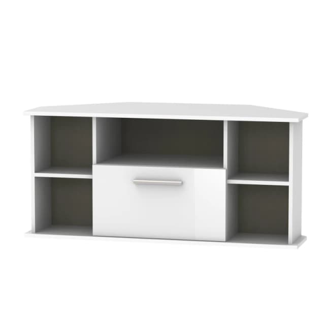 Ready Assembled 2 U Trent Corner TV Unit (Ready Assembled) White
