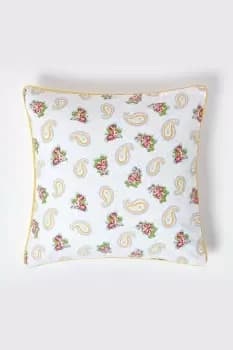 Cotton Paisley and Dots Cushion Cover