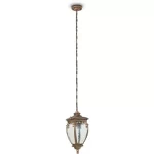Maytoni Fleur Outdoor Pendant Ceiling Light Black with Gold, IP44