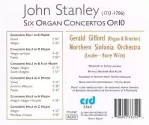 John Stanley - John Stanley: Six Organ Concertos Op. 10 CD Album - Used